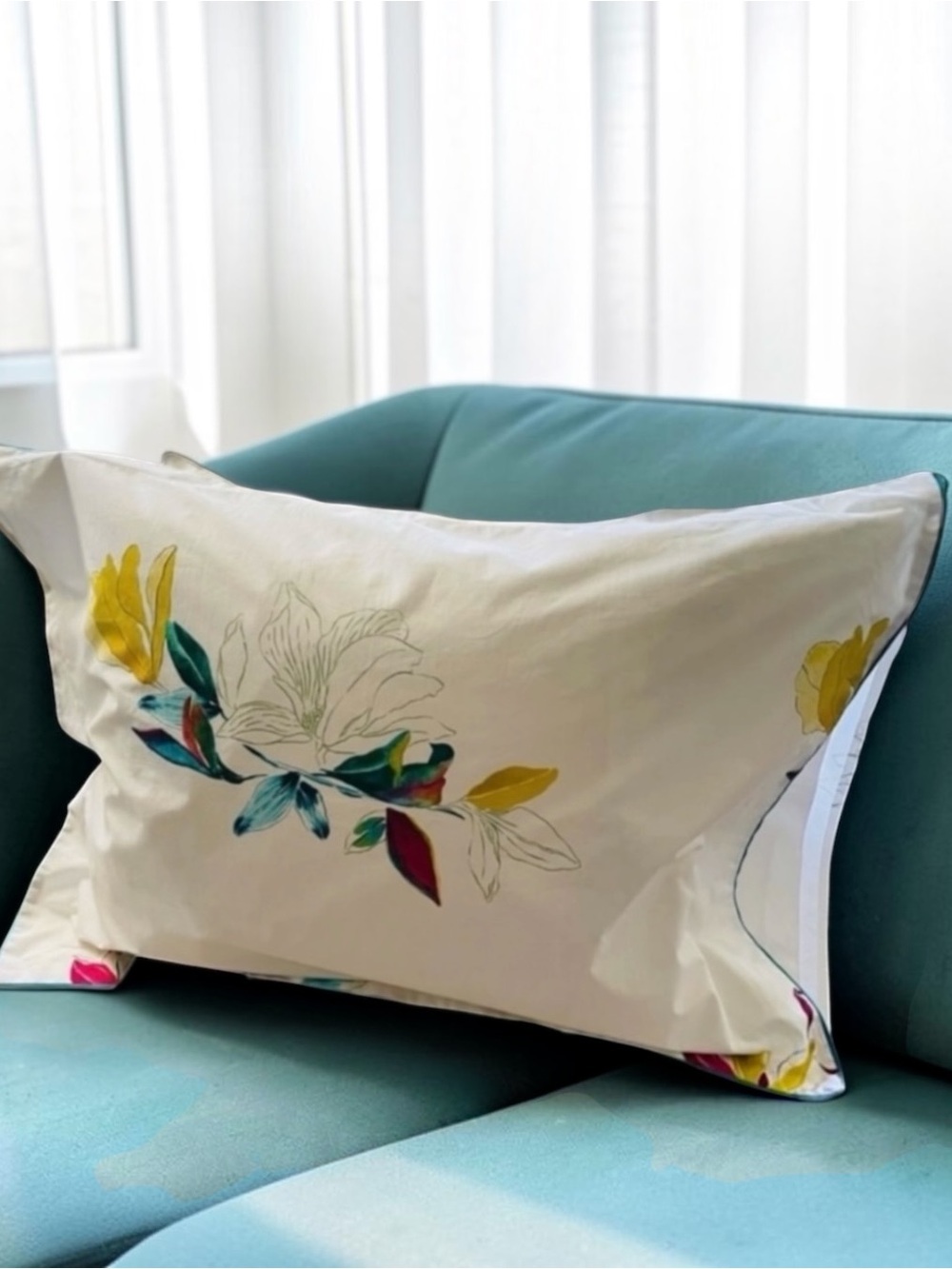 YVES DELORME PARIS FOUGUE Standard Pillow Sham FRANCE